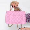 Chanel Pink And Green Mini Rectangular Top Handle Bag