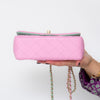 Chanel Pink And Green Mini Rectangular Top Handle Bag