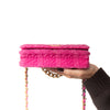 Chanel 19 Fuchsia Tweed Wallet on Chain  Bag and Coin Purse Set
