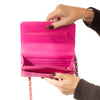 Chanel 19 Fuchsia Tweed Wallet on Chain  Bag and Coin Purse Set