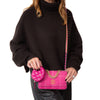 Chanel 19 Fuchsia Tweed Wallet on Chain  Bag and Coin Purse Set