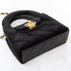 Chanel 24A Kelly Mini Nano Black Velvet  Bag