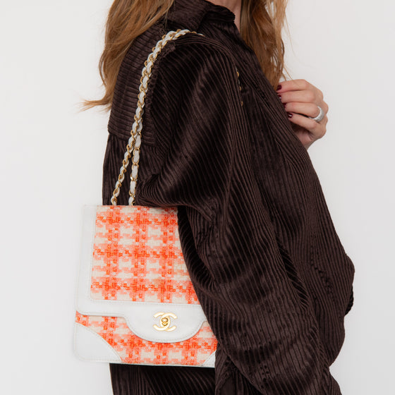 Chanel Tweed Vintage Square Flap Bag