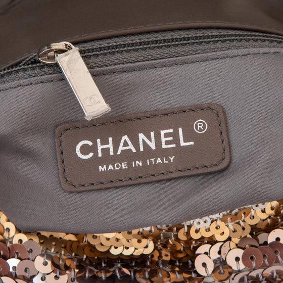 Chanel Multicolor Metallic Sequins And Patent Leather  2.55 Flap Bag
