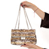 Chanel Multicolor Metallic Sequins And Patent Leather  2.55 Flap Bag