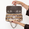 Chanel Multicolor Metallic Sequins And Patent Leather  2.55 Flap Bag