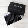 Chanel Black Leather Open Toe Ankle Boots