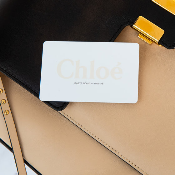 Chloé Amelia Cream Leather Shoulder Bag