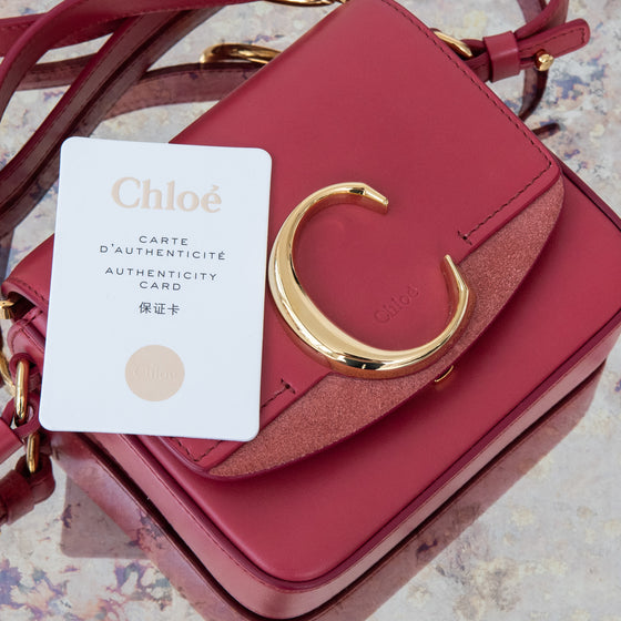 Chloe Captive Scarlet Pink Mini  C Logo Crossbody Bag