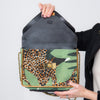 Chloe Giraffe Print Navy And Green Bag