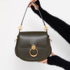 Chloe Tess Green Leather  Bag