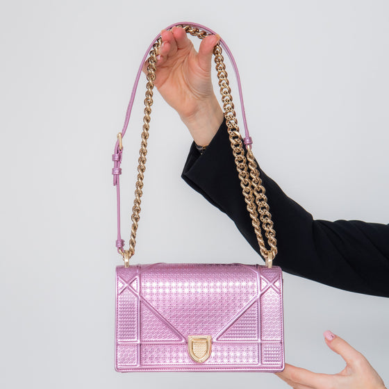 Dior Diorama Metallic Pink Bag