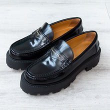  Dior Boy Black  Leather Platform Loafers