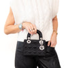 Dior Mini Lady Dior Black Satin Bag