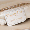Christian Dior Lady Dior Mini Cream Satin Embellished Crystal Bag