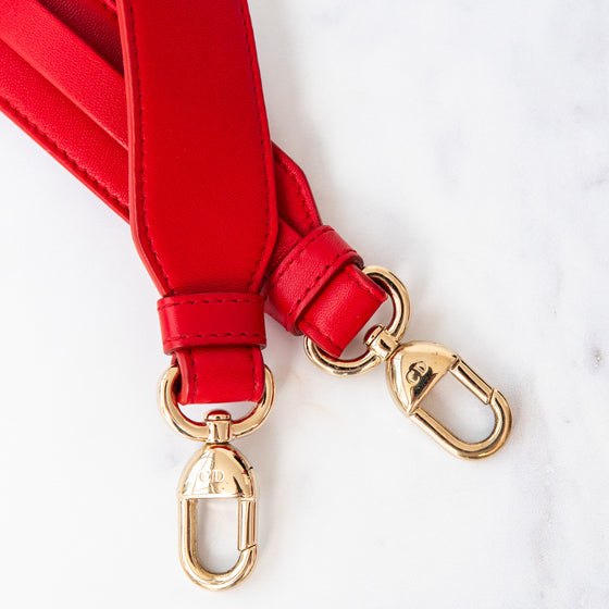 Christian Dior Lady Dior Red Leather Small Bag