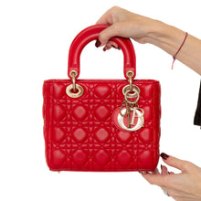  Christian Dior Lady Dior Red Leather Small Bag