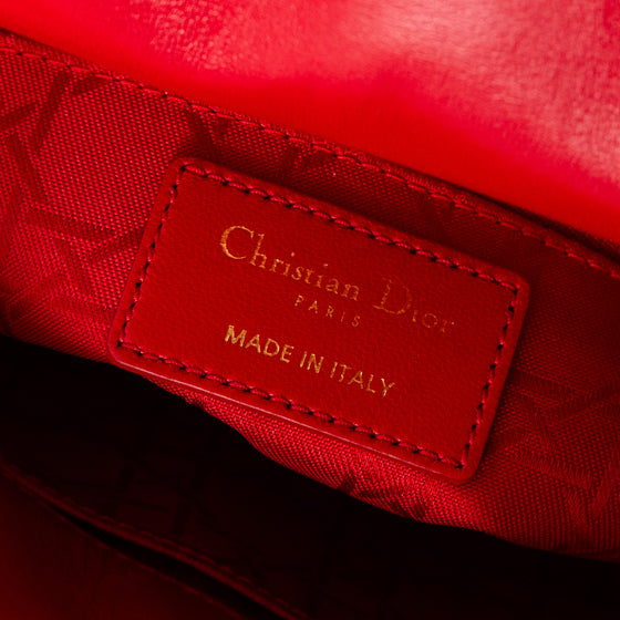 Christian Dior Lady Dior Red Leather Small Bag