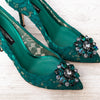 Dolce And Gabbana Green Lace Rainbow Pumps Size 37 - EVEYSPRELOVED