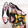 Dolce And Gabbana Floral Print Sling Back Sandals - EVEYSPRELOVED