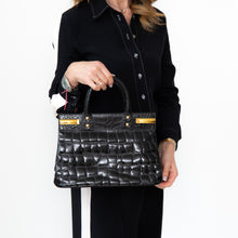  Donna Karan Vintage Black Alligator Handbag