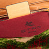 Etro Milano Pegaso Tan Leather Paisley Jacquard Crossbody Bag