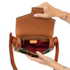 Etro Milano Pegaso Tan Leather Paisley Jacquard Crossbody Bag