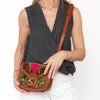 Etro Milano Pegaso Tan Leather Paisley Jacquard Crossbody Bag
