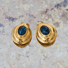  Fendi Blue Cabochon Clip On Earrings