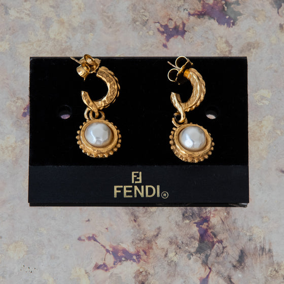 Fendi Faux Pearl Earrings