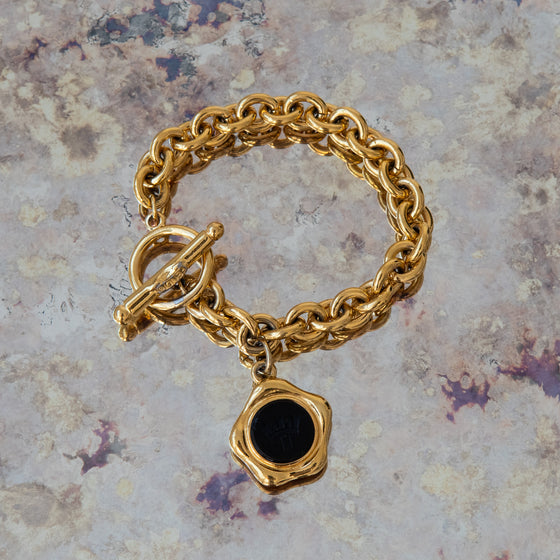 Fendi  Black Glass Bracelet