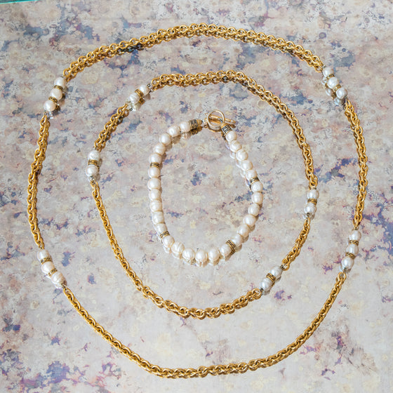 Fendi Shorter Length Faux Pearl Necklace