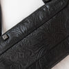 Fendi Vintage Floral Embossed Studded Shoulder Bag