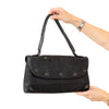 Fendi Vintage Floral Embossed Studded Shoulder Bag