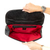 Fendi Vintage Floral Embossed Studded Shoulder Bag
