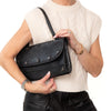 Fendi Vintage Floral Embossed Studded Shoulder Bag