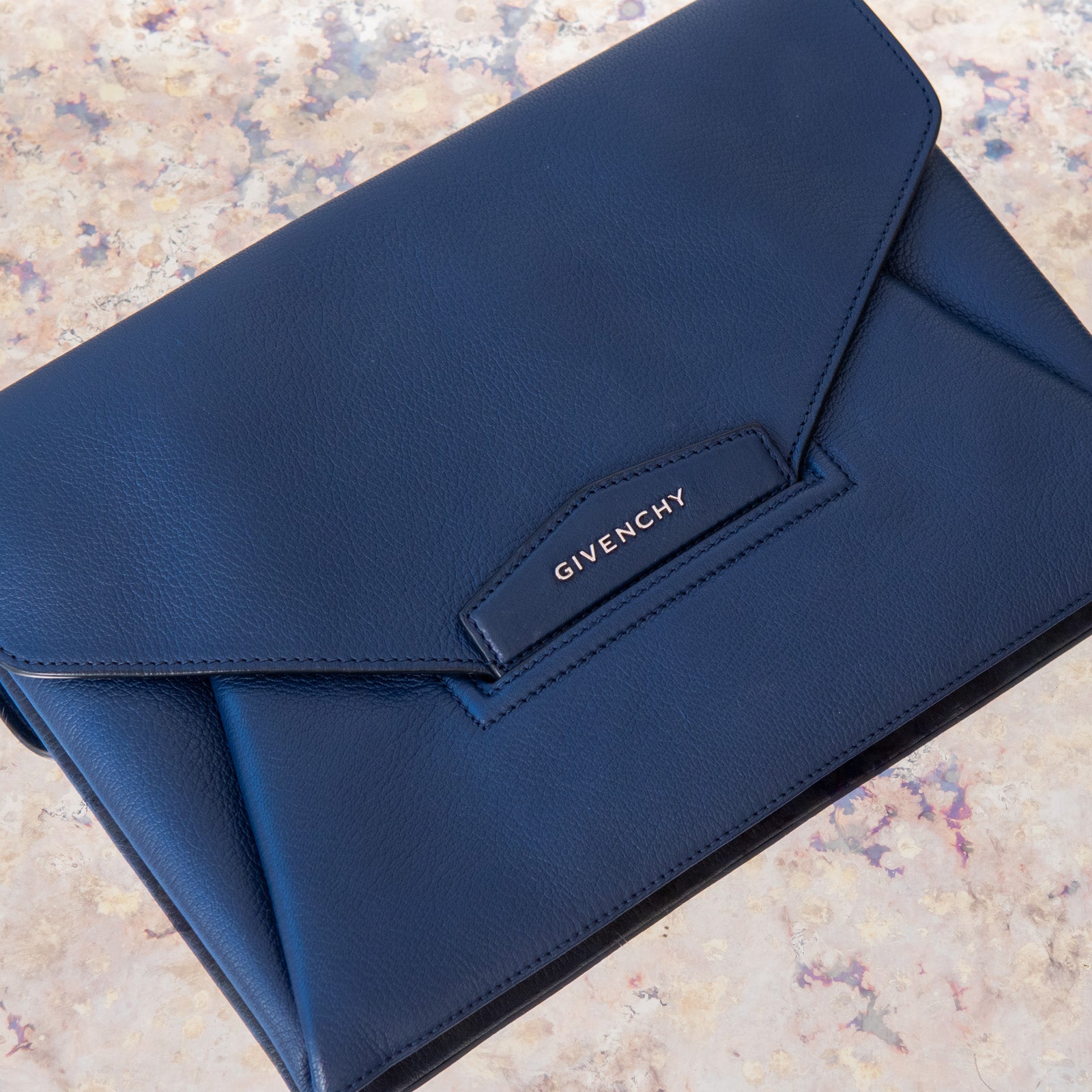Givenchy Blue Leather Envelope Flap Bag - EVEYSPRELOVED