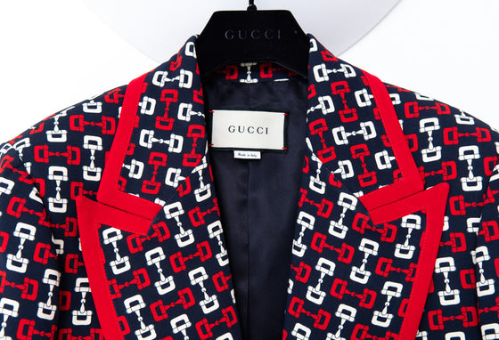 Gucci Red Horsebit  Print Jacket Gucci