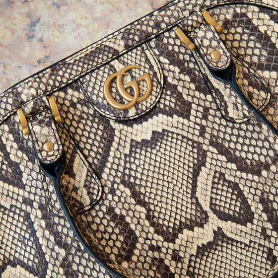 Gucci  Belle Natural Python Shoulder Bag