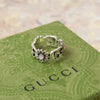 Gucci Double GG Marmont Flower Ring sterling silver with Topaz