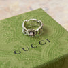 Gucci Double GG Marmont Flower Ring sterling silver with Topaz