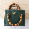 Gucci Mini Diana Dark Green Dollar Leather Tote Bag