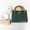 Gucci Mini Diana Dark Green Dollar Leather Tote Bag