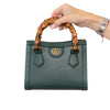 Gucci Mini Diana Dark Green Dollar Leather Tote Bag