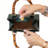 Gucci Mini Diana Dark Green Dollar Leather Tote Bag