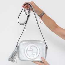  Gucci Blondie Silver Leather Bag