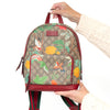 Gucci Tian Web Small Day Backpack In Floral Hummingbird Beige Supreme  Red Calfskin Leather