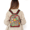 Gucci Tian Web Small Day Backpack In Floral Hummingbird Beige Supreme  Red Calfskin Leather