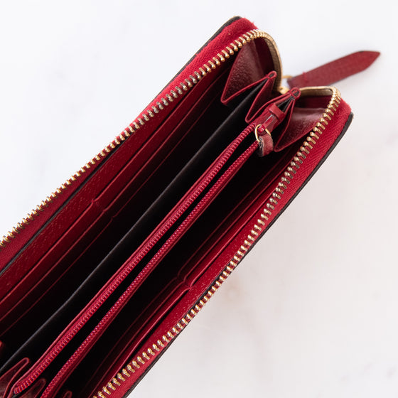 Gucci Tian Zip Around Wallet In Floral Hummingbird