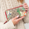 Gucci Tian Zip Around Wallet In Floral Hummingbird